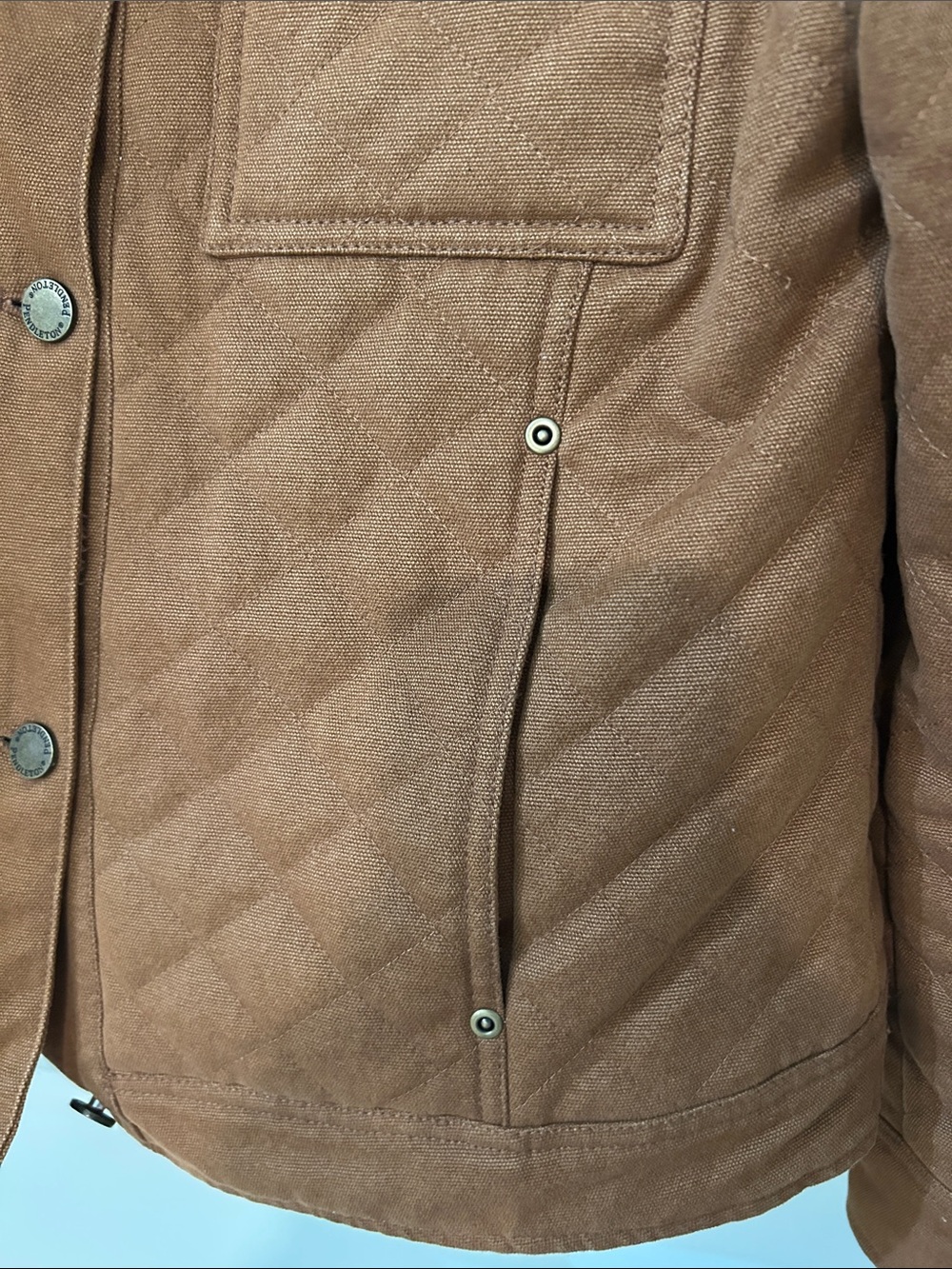 Pendleton Women's Brown Quilted Jacket with Sherpa Collar - Picture 5 of 7